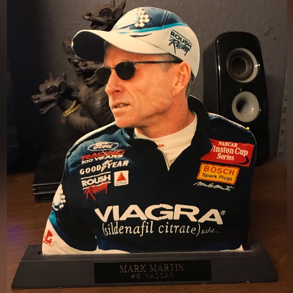 Mark Martin Cutout Plaque